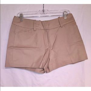 NWT Ann Taylor 4” Flat Front Straight Shorts 6 Tan
